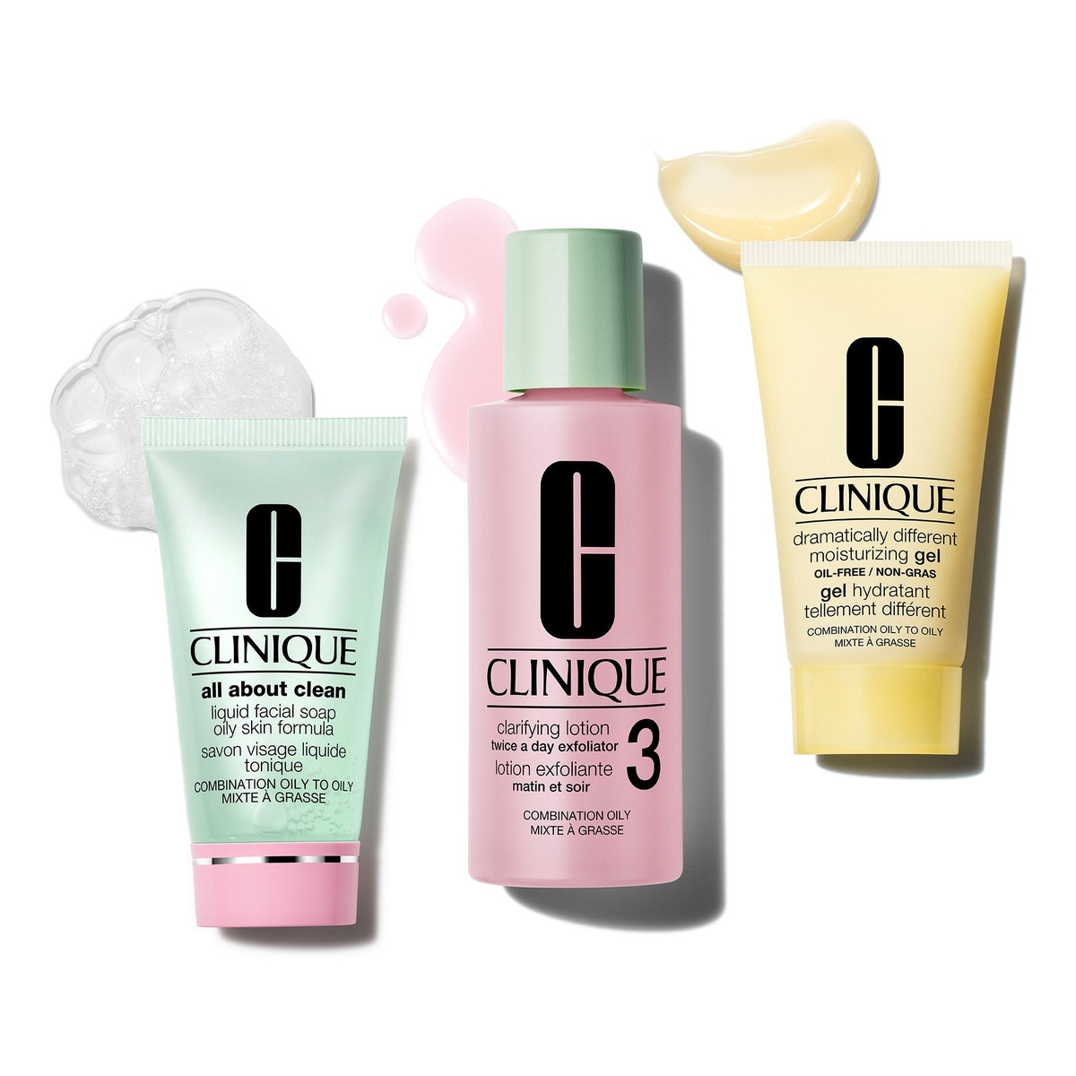 Clinique All About Clean Mydło do twarzy 30ml + woda do twarzy 60 ml + żel do twarzy 30ml 30ml