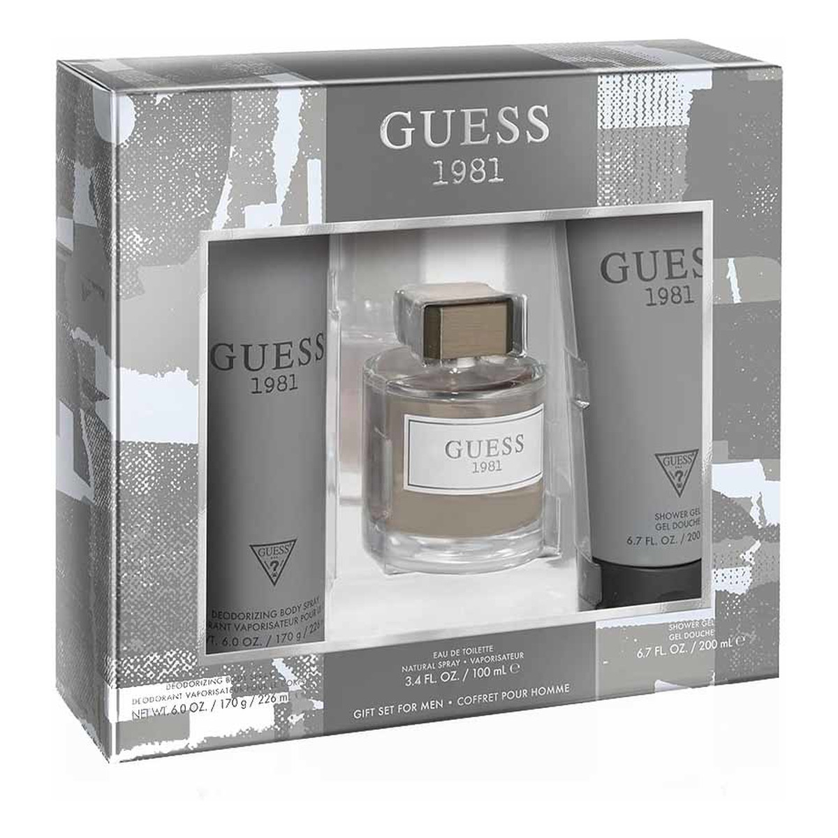 Guess 1981 for men Zestaw woda toaletowa spray 100ml + żel pod prysznic 200ml + dezodorant spray 226ml