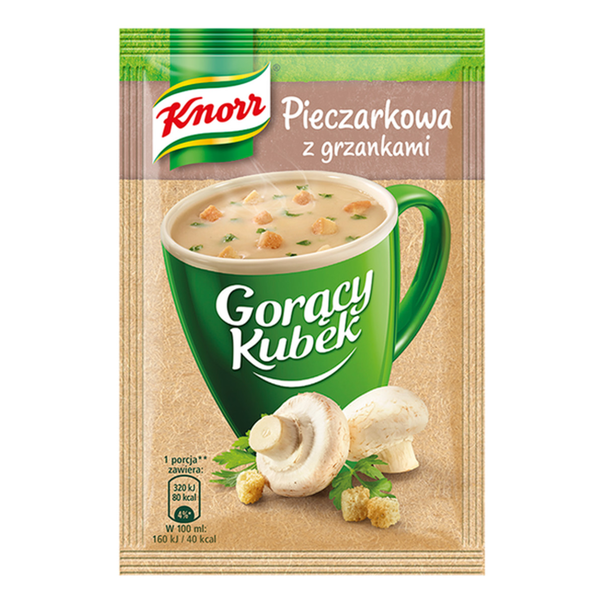 Knorr Gorący Kubek Pieczarkowa z grzankami 15g