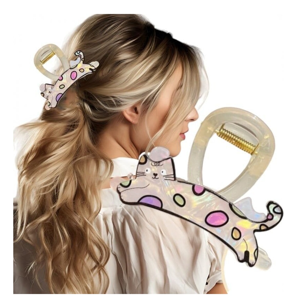 Klamra do włosów Kot