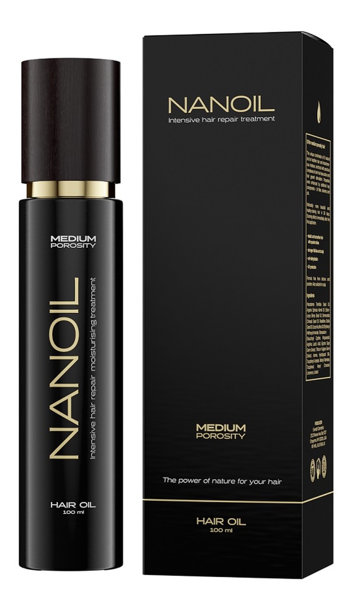 Olejek do włosów średnioporowatych