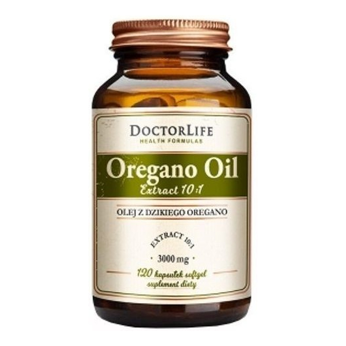 Doctor Life Oregano Oil olej z dzikiego Oregano 3000mg suplement diety 120 kapsułek