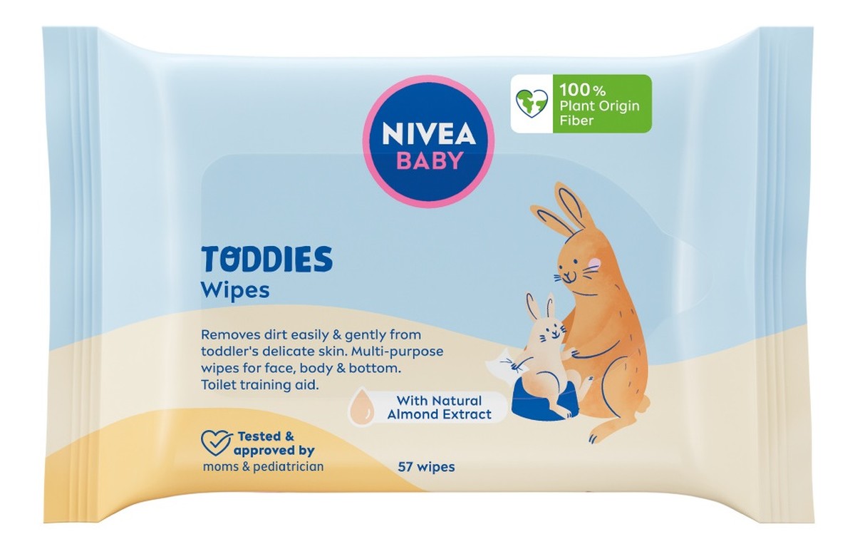 Baby toddies chusteczki biodegradowalne 57szt