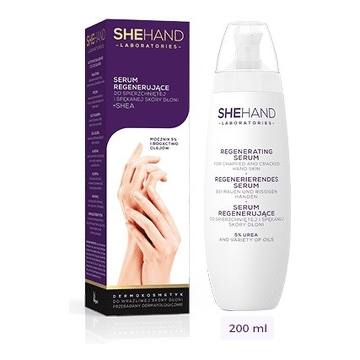 SheFoot SheHand Serum regenerujące do spierzchniętej i spękanej skóry dłoni 200ml