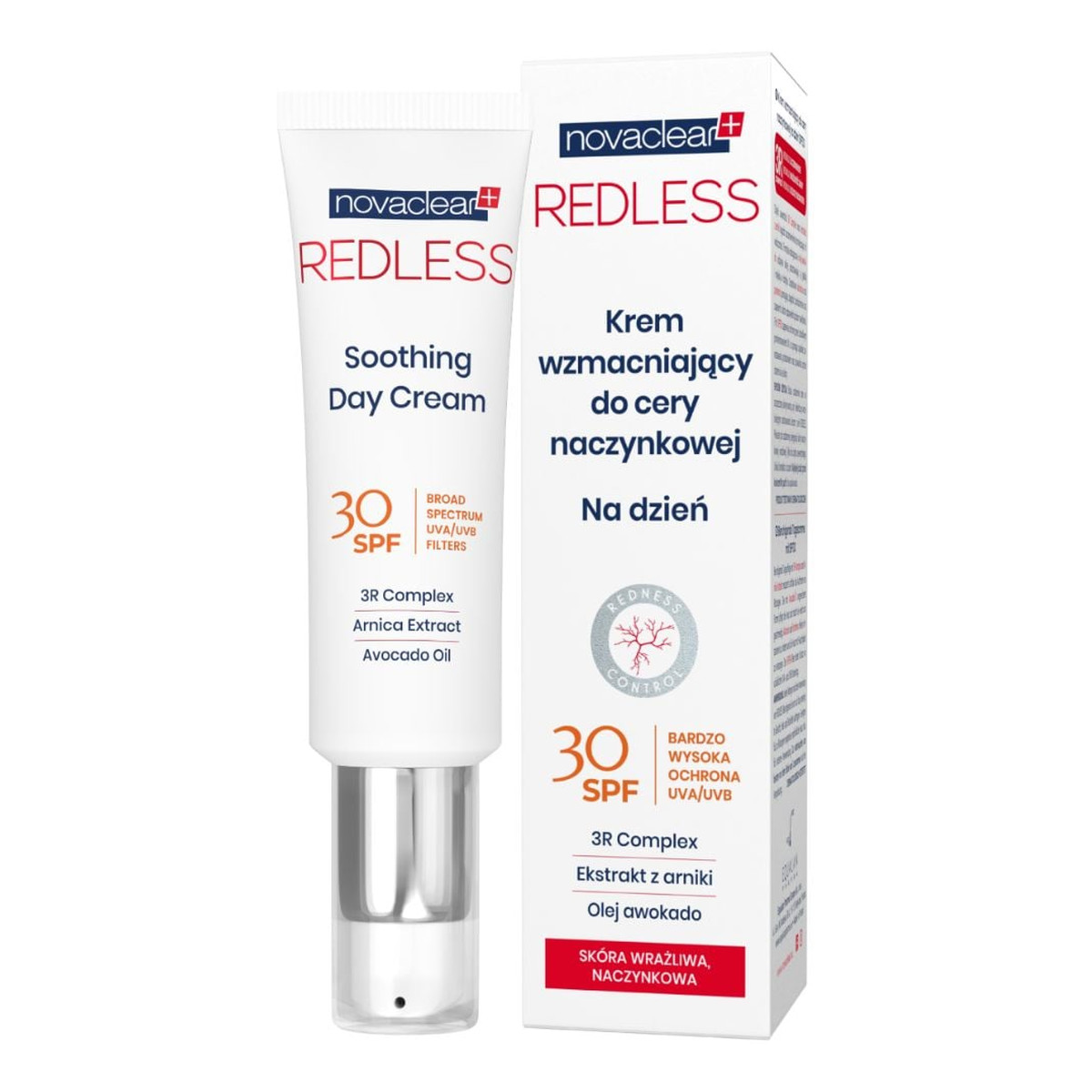 Novaclear Redless SPF 30 Krem wzmacniający do cery naczynkowej na dzień 50ml
