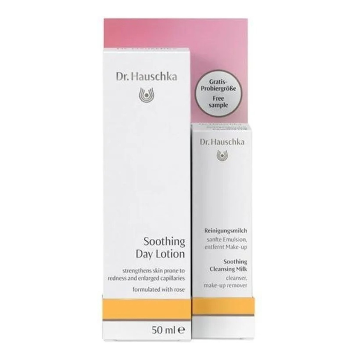 Dr. Hauschka Zestaw soothing day lotion łagodzący balsam na dzień 50ml + soothing cleansing milk kojące mleczko do demakijażu 10ml