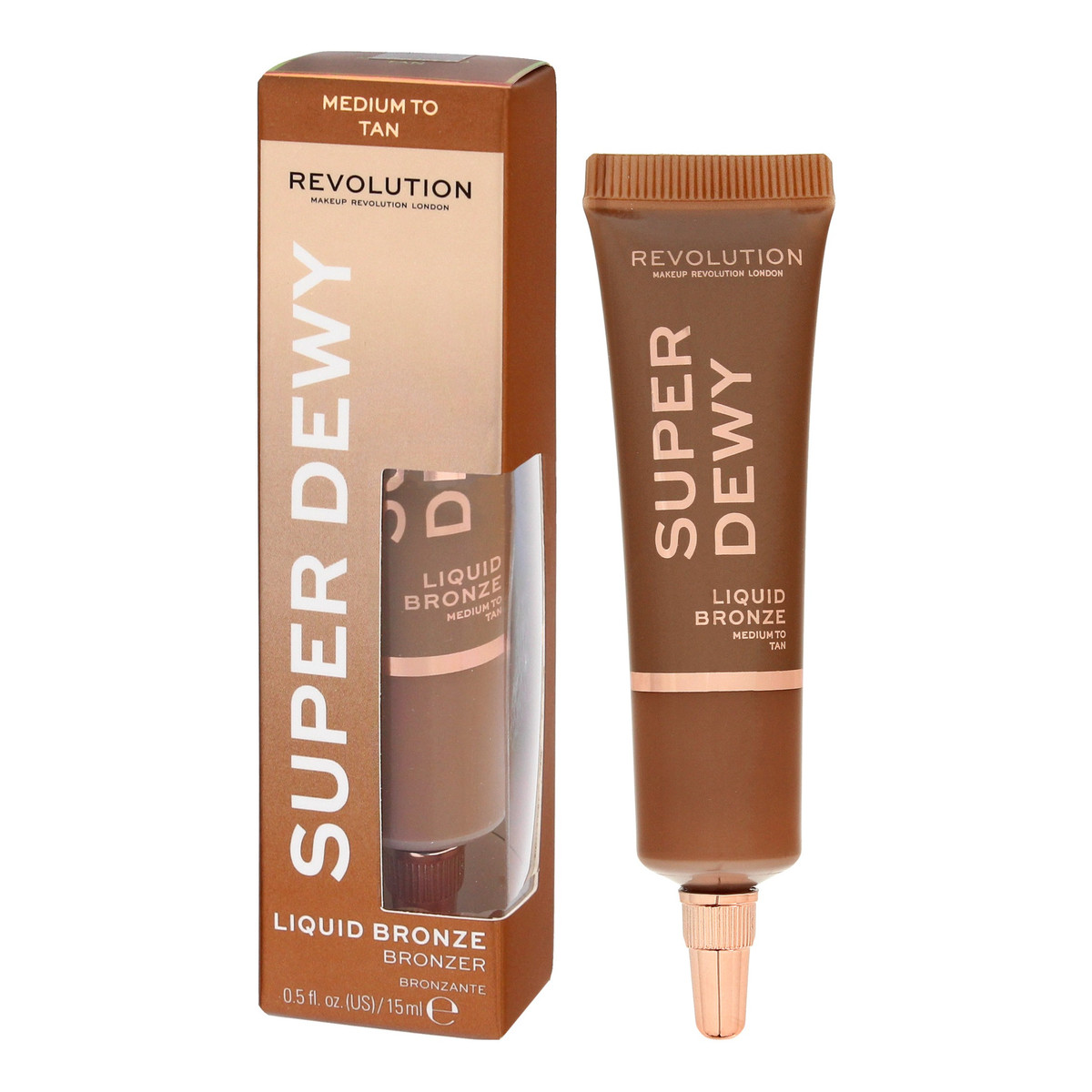 Makeup Revolution Makeup revolution super dewy bronzer w płynie-medium to tan 15ml
