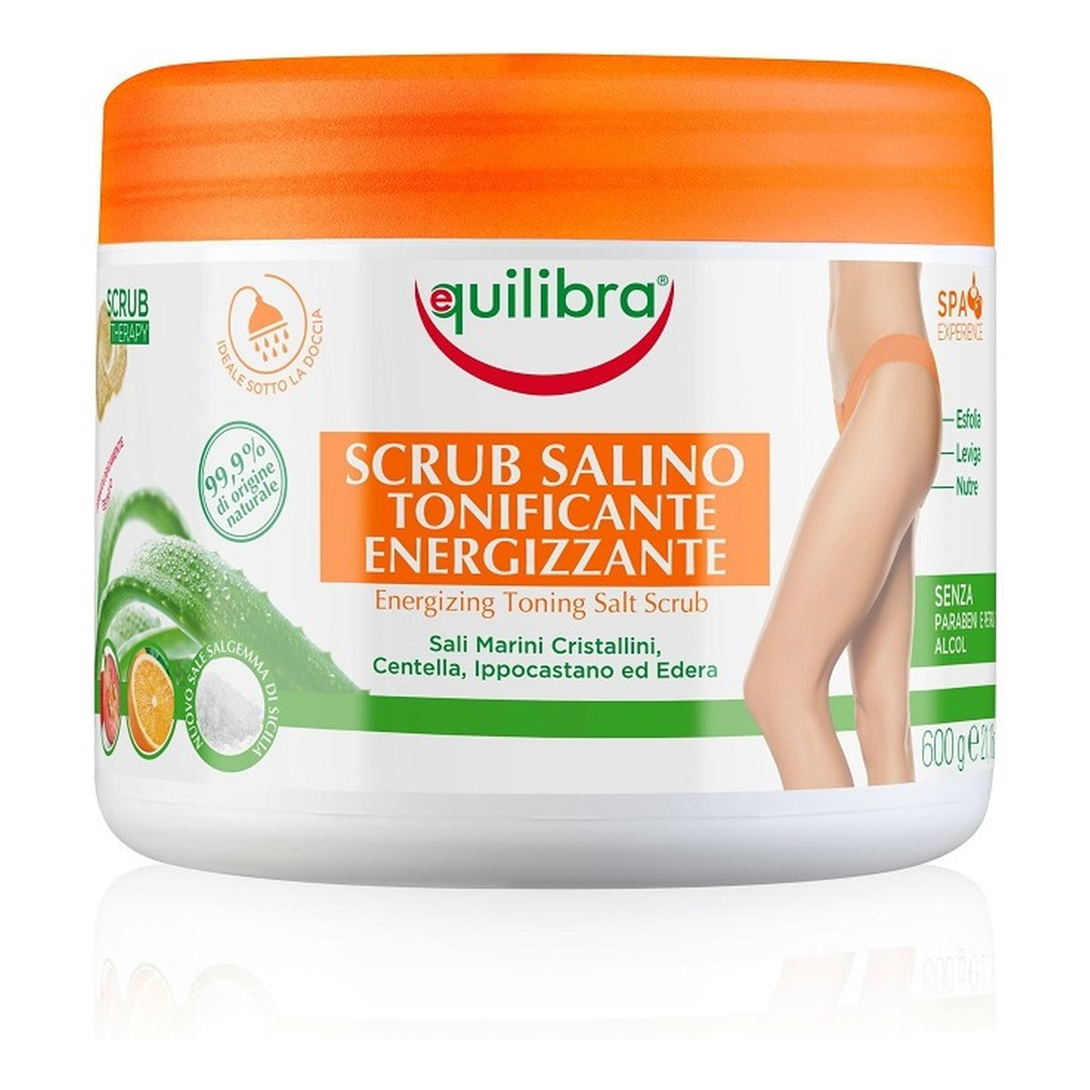 Equilibra Energizing toning salt scrub tonizująco-energetyzujący peeling solny 600g