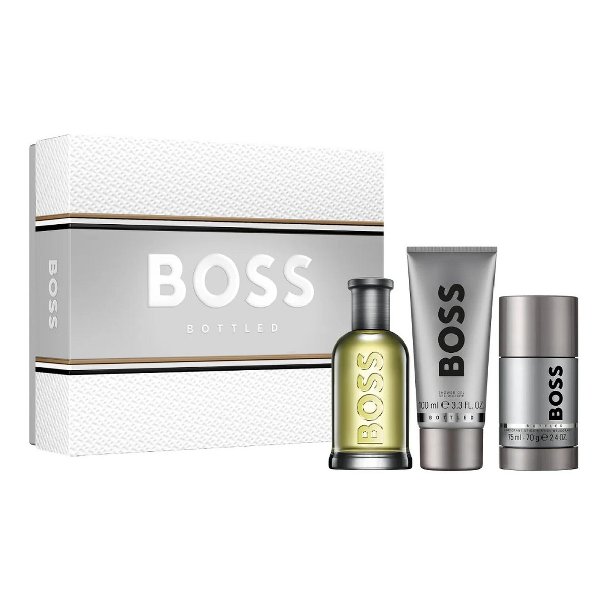 Hugo Boss Boss Bottled Zestaw woda toaletowa spray 100ml + żel pod prysznic 100ml + dezodorant sztyft 75ml