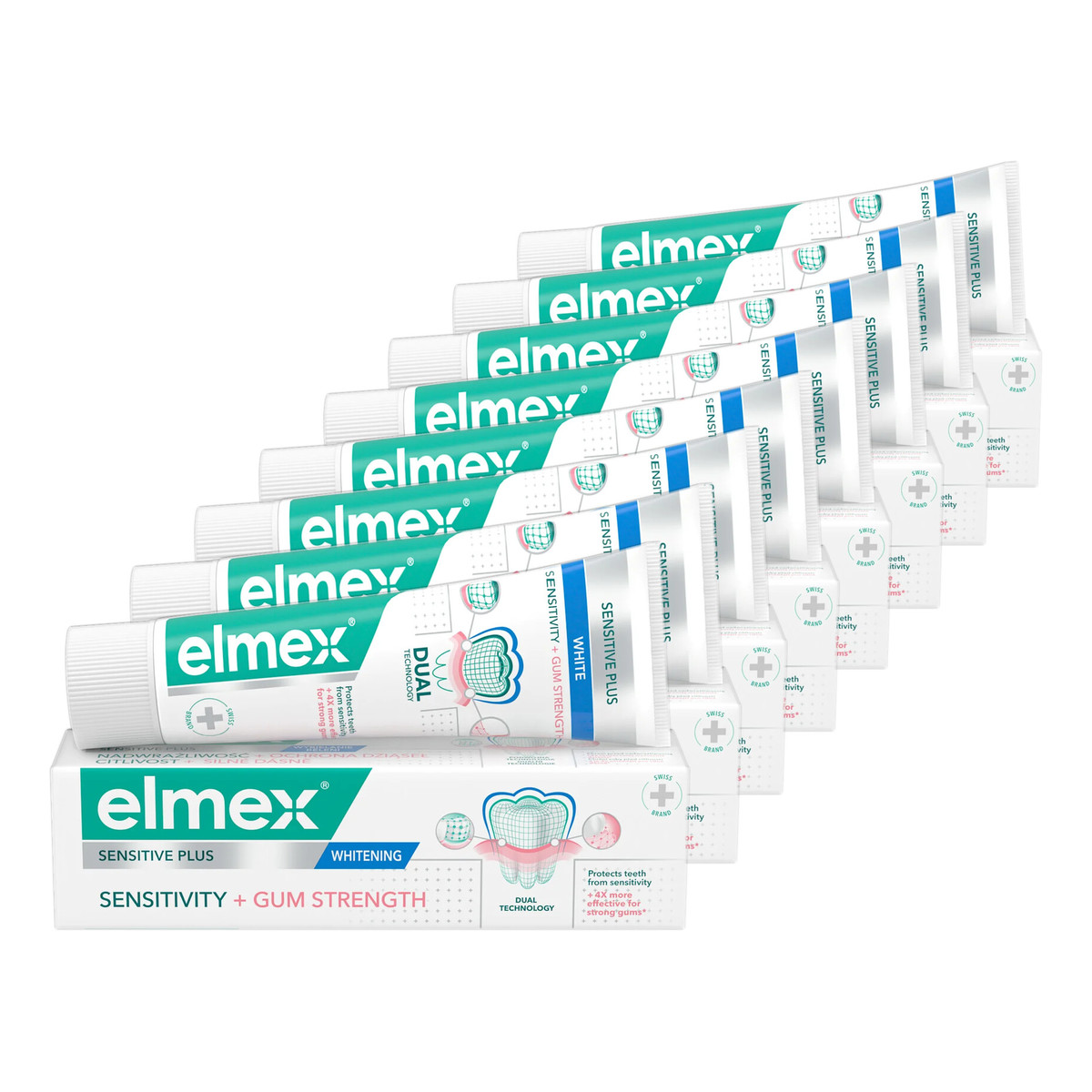 elmex Repair & Prevent Whitening pasta do zębów wybielająca 8x75ml
