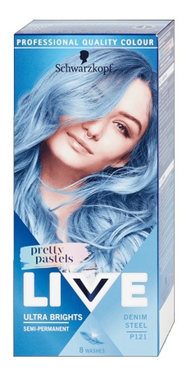 Live ultra brights pretty pastels farba do włosów do 8 myć p121 denim steel