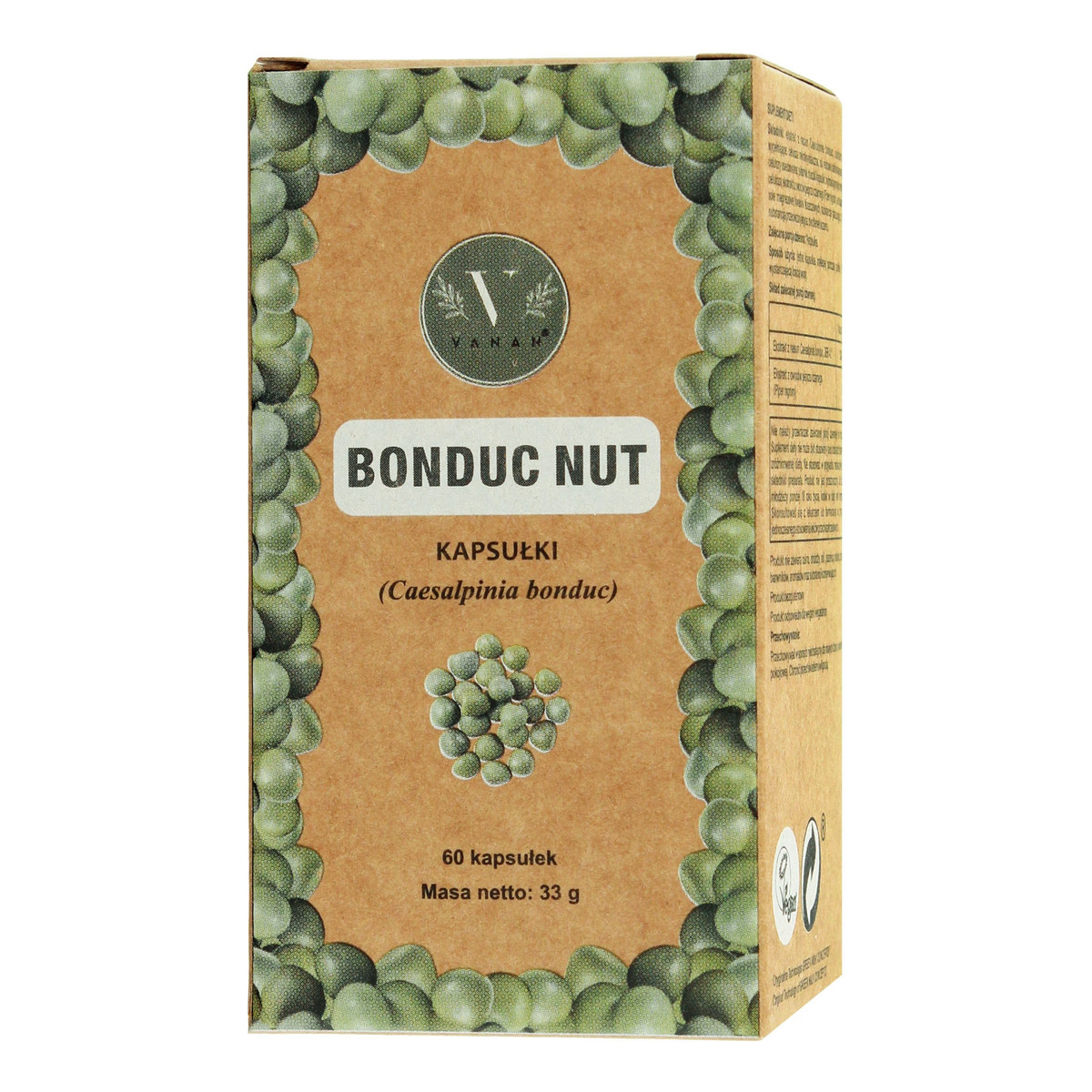 Ajurweda Vanan bonduc nut suplement diety wspomagający organizm w czasie menopauzy kapsułki 60 szt.