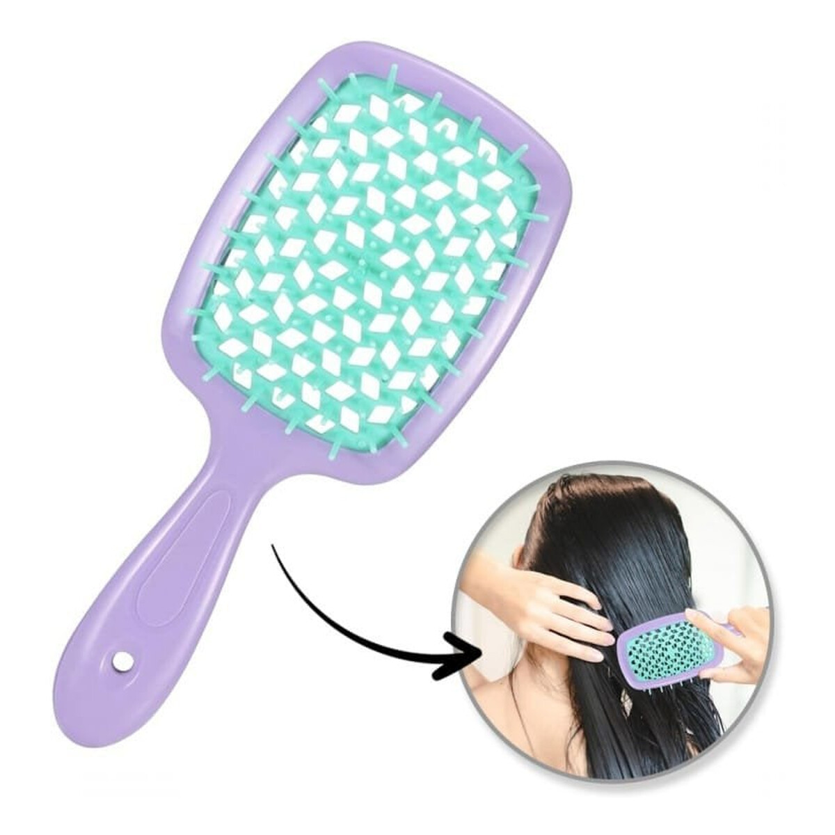 Ecarla Szczotka Do Rozczesywania Włosów, Do Suszenia, Do Masażu SCZ15WZ5