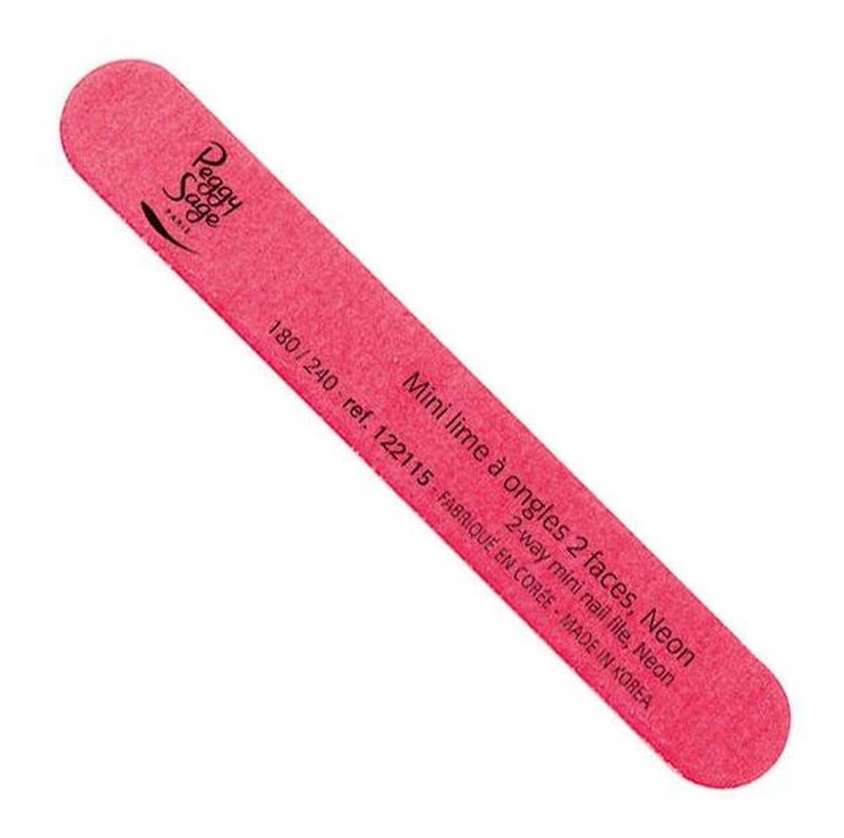 2-way mini nail file pilnik do paznokci dwustronny 180/240 różowy 1szt