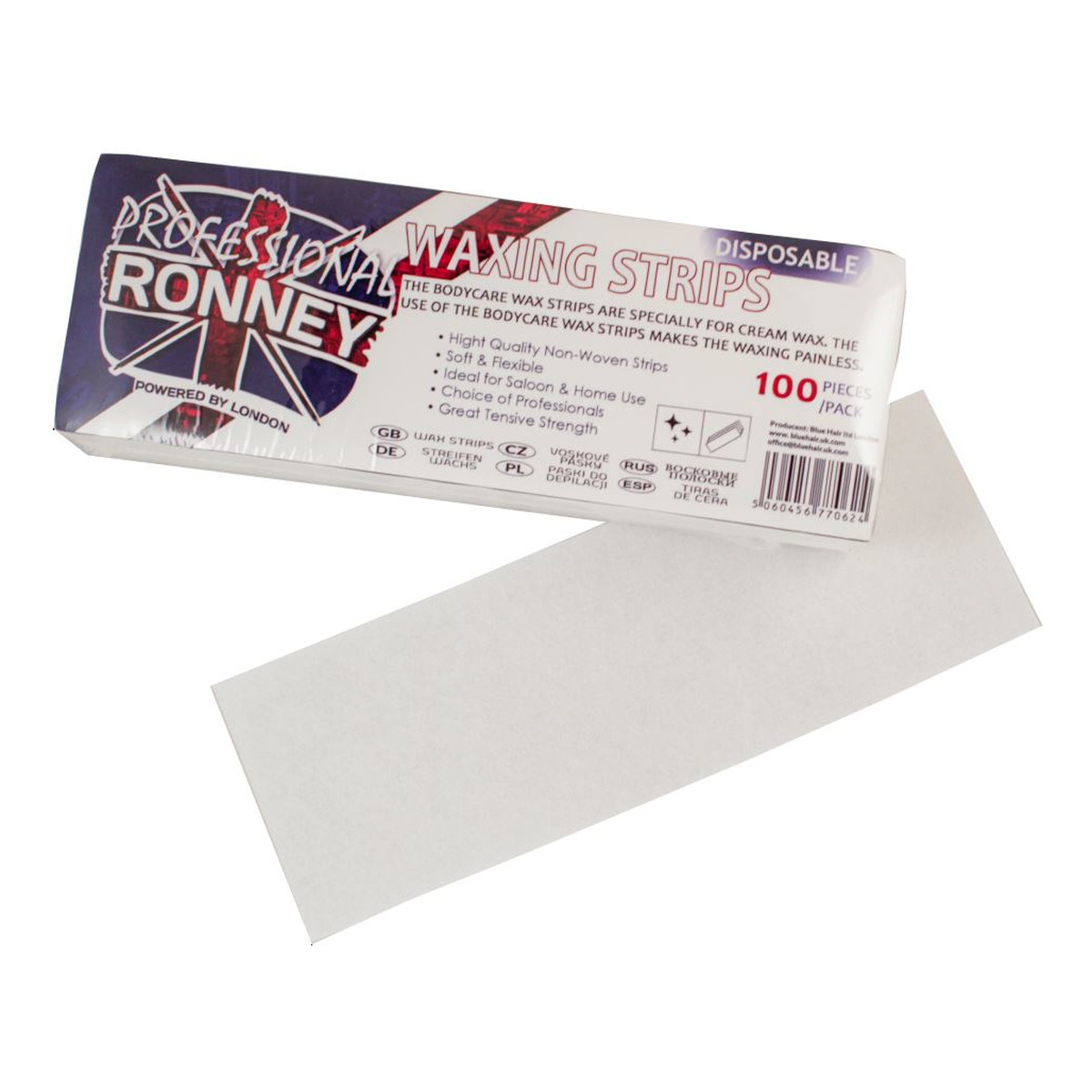 Ronney Professional Waxing Strips Paski Do Depilacji 7cm x 20cm 100 Sztuk