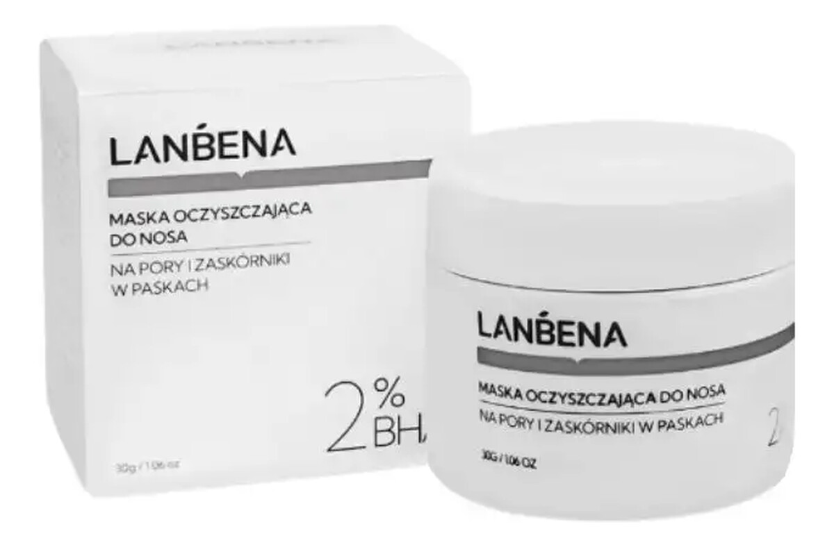 Maska oczyszczająca do nosa na pory i zaskórniki w paskach 2%BHA