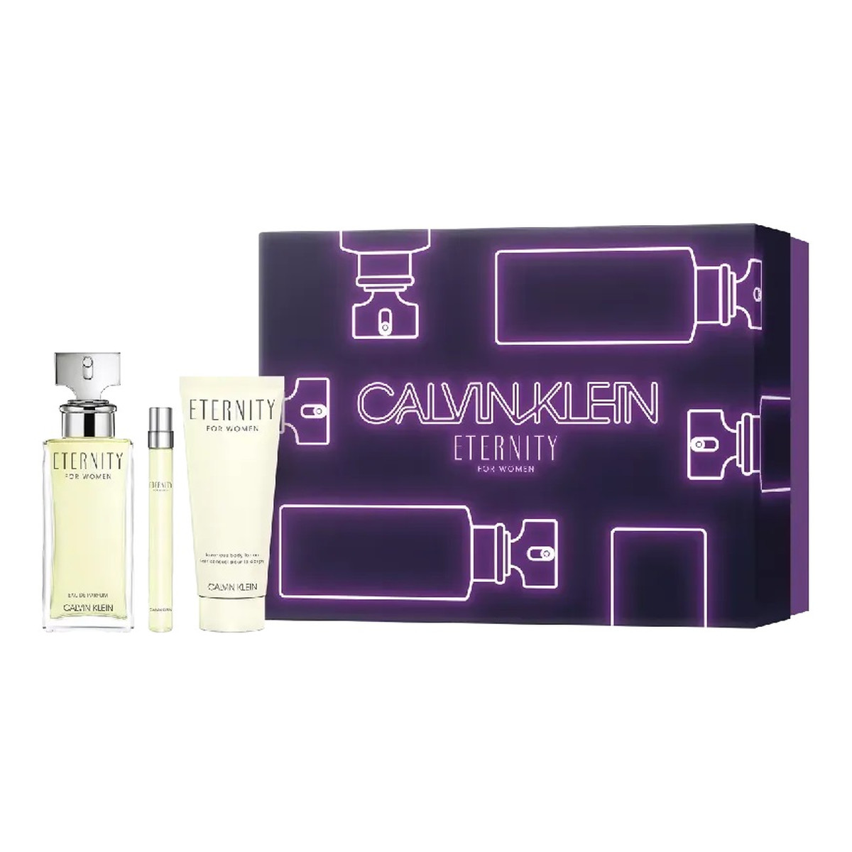 Calvin Klein Eternity For Women Zestaw woda perfumowana spray 100ml + balsam do ciała 100ml + miniatura wody perfumowanej 10ml