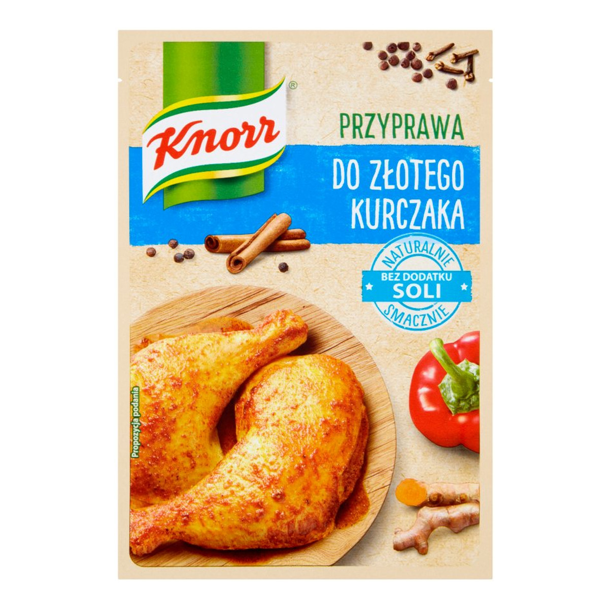 Knorr przyprawa do złotego kurczaka bez soli 18g