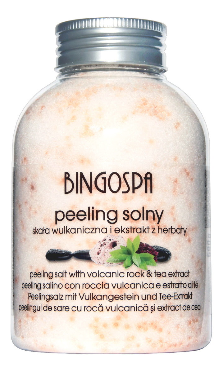 Peeling solny skała wulkaniczna czerwona herbata