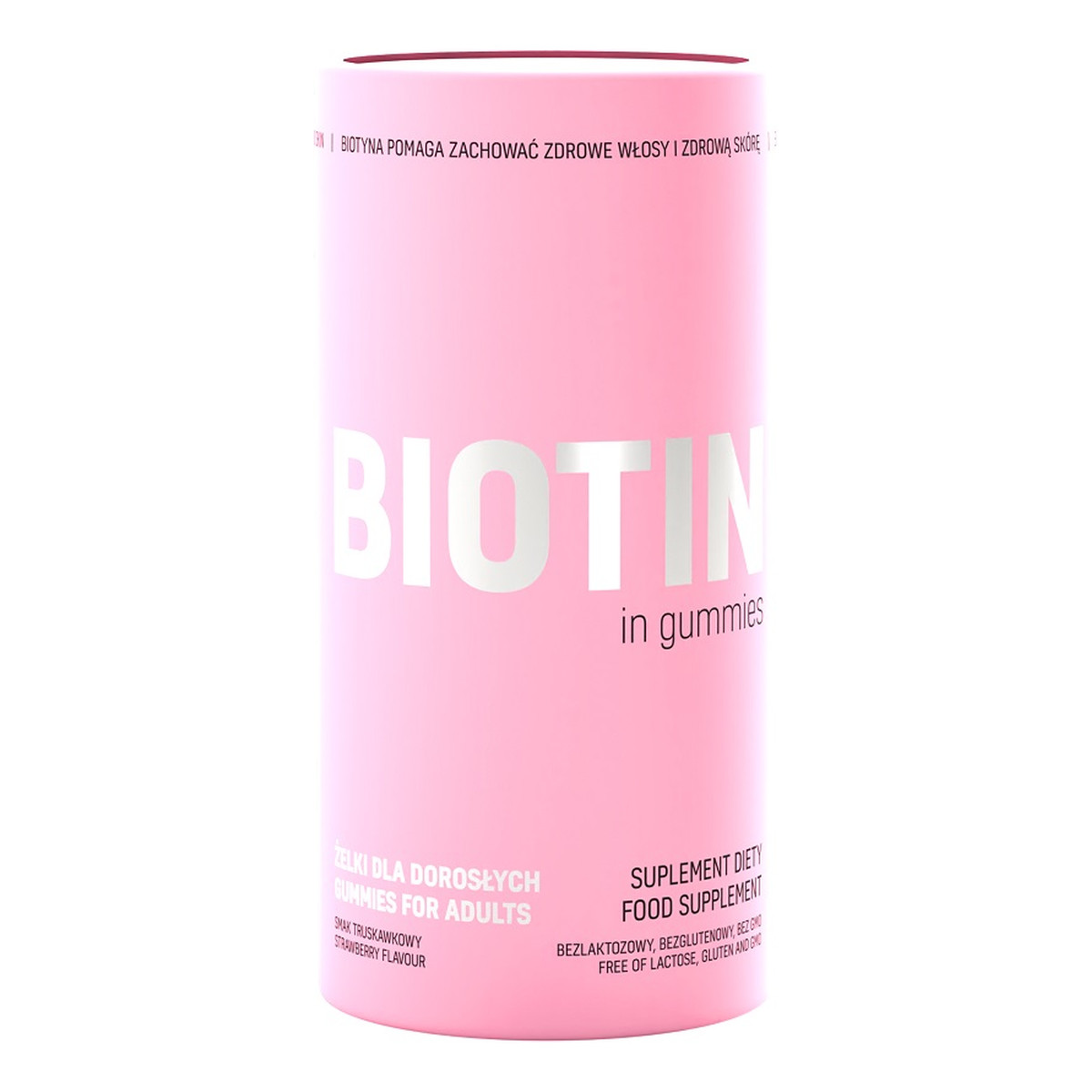 Noble Health Biotyna w Żelkach dla dorosłych smak truskawkowy 60szt