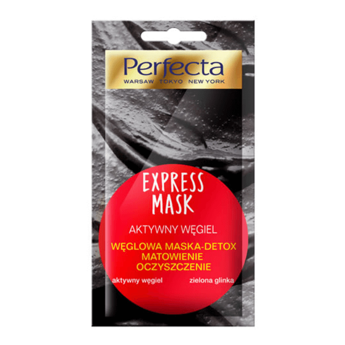 Perfecta Express Mask AKTYWNY WĘGIEL węglowa MASKA-DETOX Matowienie Oczyszczenie 10ml