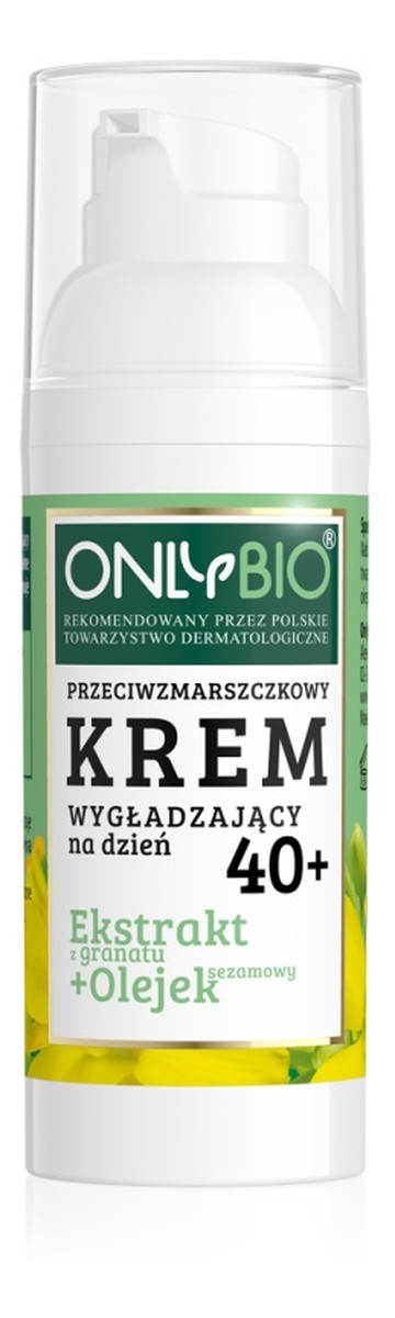 Krem 40+ do twarzy na dzień ekstrakt z granatu olejek sezamowy
