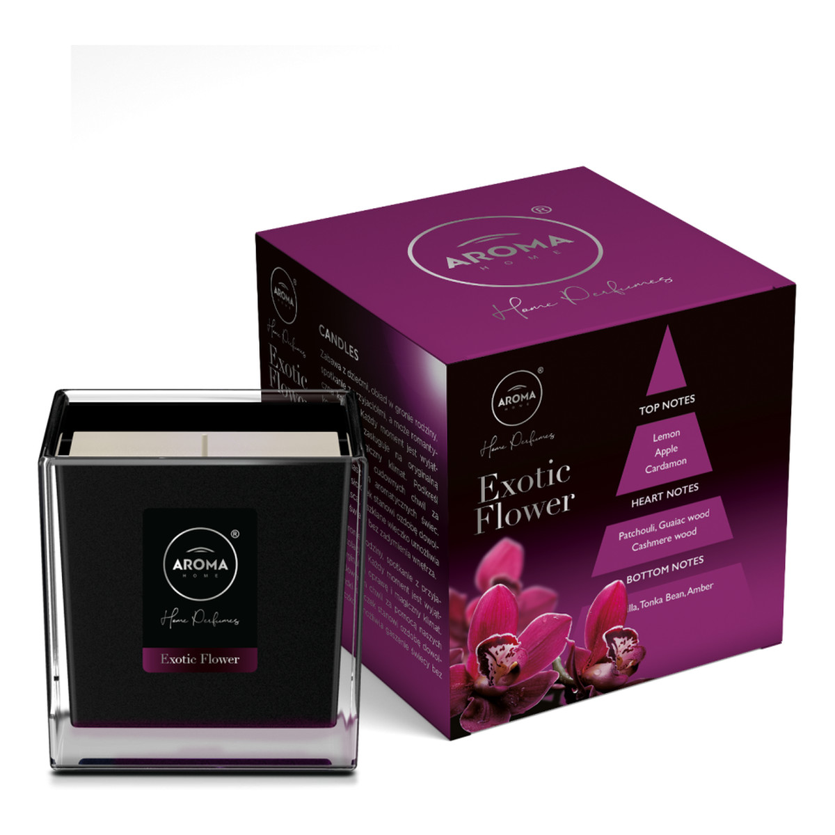 Aroma Home Black Series Świeca Zapachowa Exotic Flower 155g