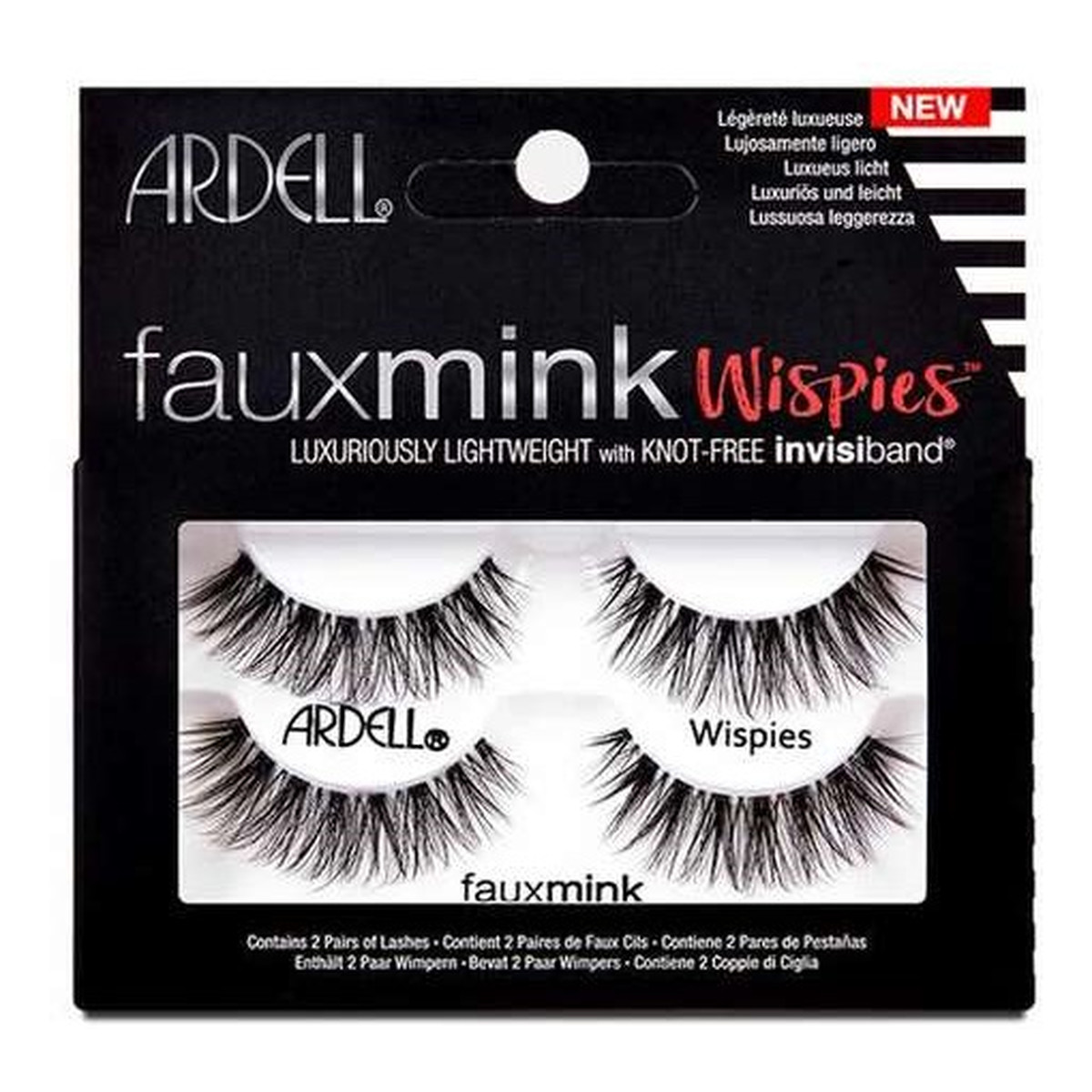 Ardell Faux Mink Wispies 2 Pary Sztucznych Rzęs Black