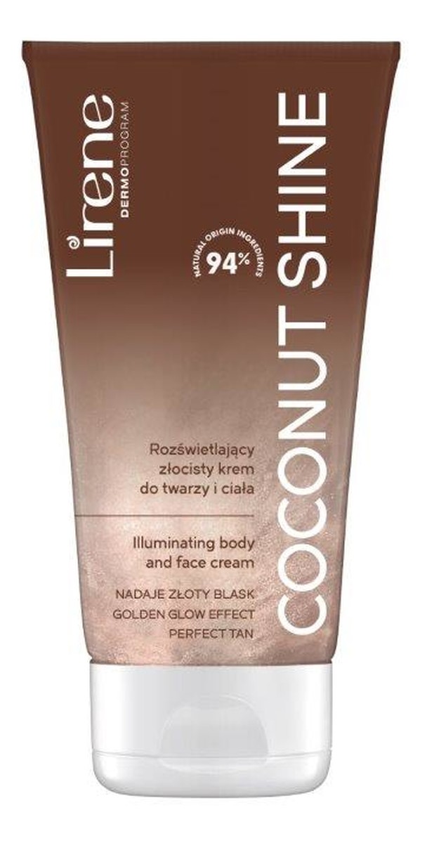 Body shimmer rozświetlacz Złocisty krem do twarzy i ciała