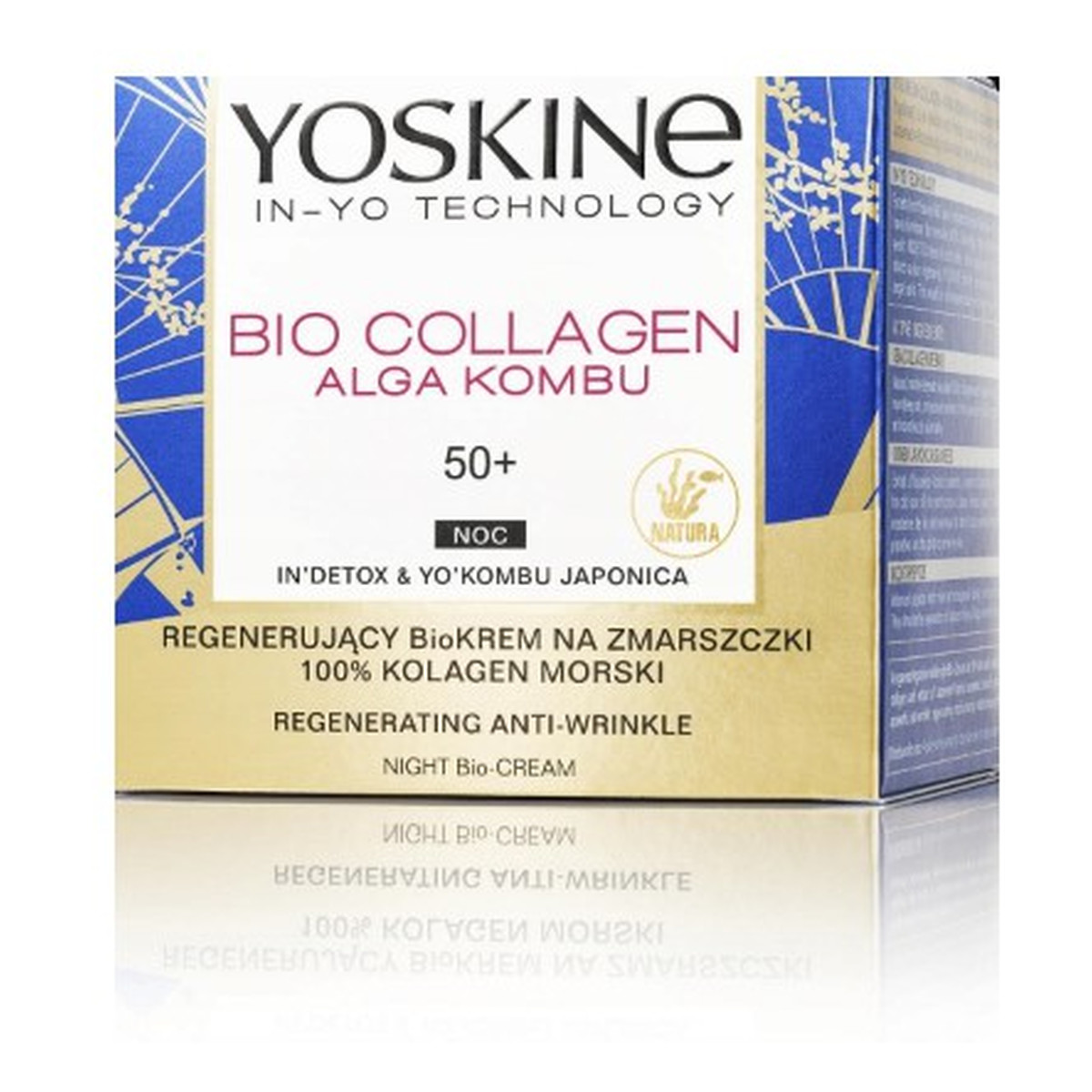 Yoskine Bio Collagen Regenerujący krem przeciwzmarszczkowy do twarzy 50+ na noc 50ml