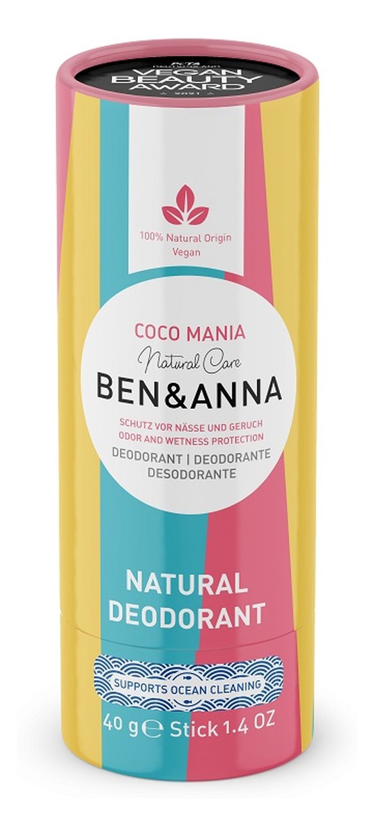 Deodorant naturalny dezodorant na bazie sody sztyft kartonowy Coco Mania