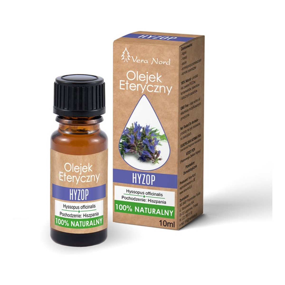 Vera Nord Naturalny Olejek eteryczny hyzop 10ml