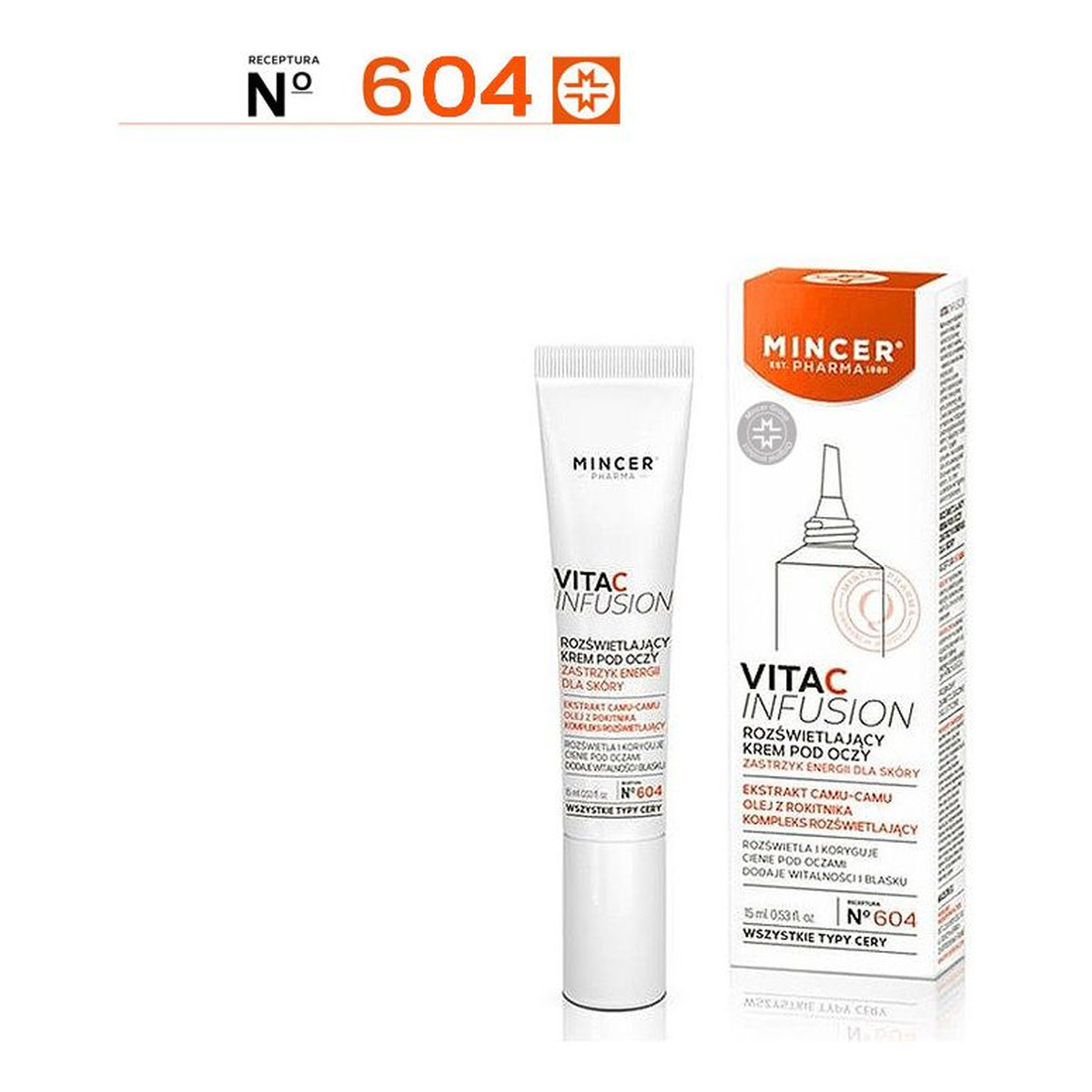 Mincer Pharma Vita C Infusion Rozświetlający Krem Pod Oczy No 604 15ml