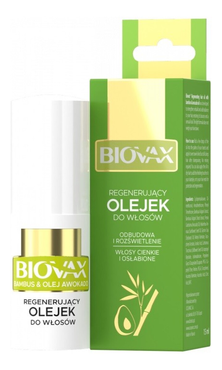 Regenerujący Olejek do włosów cienkich i osłabionych