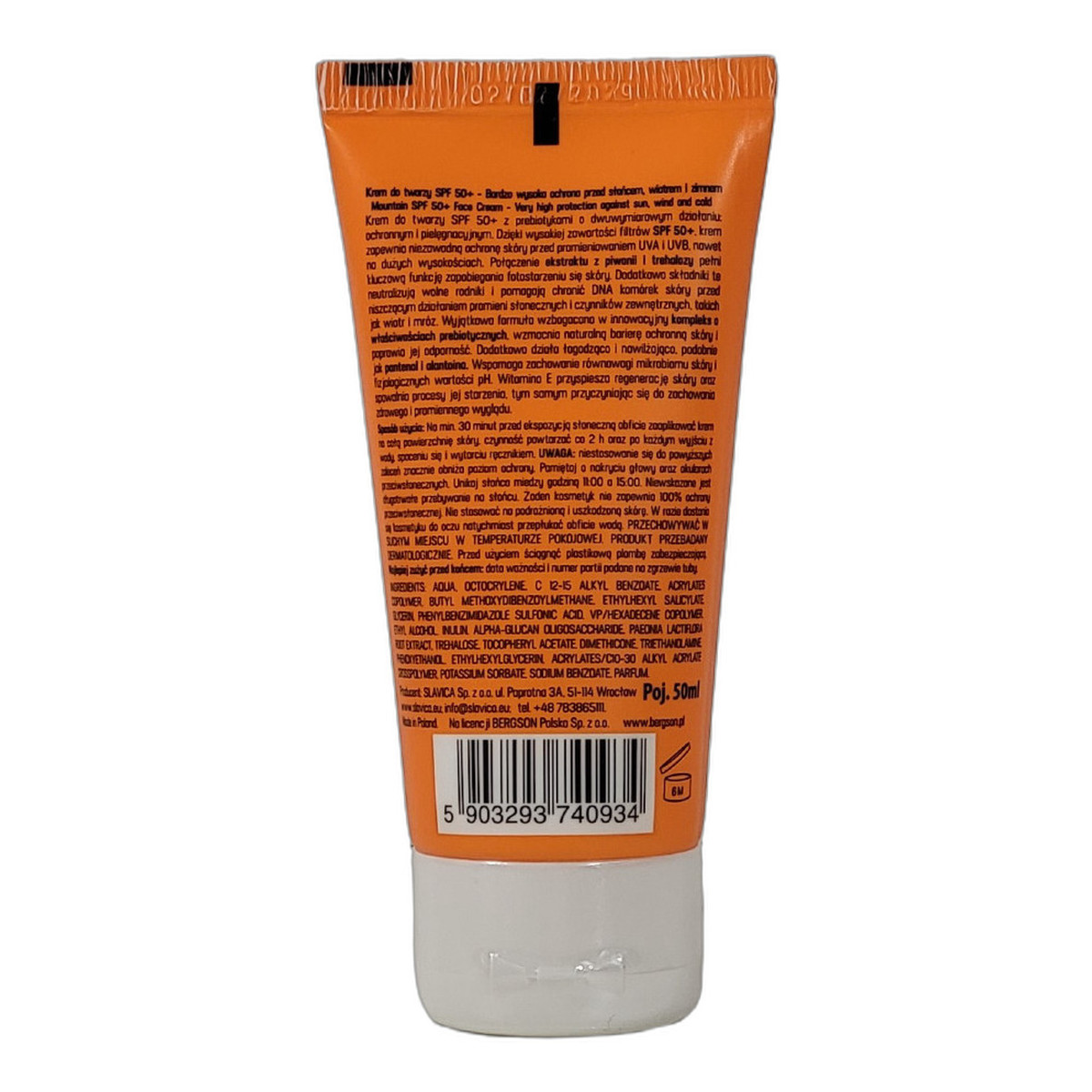 Bergson Mountain Sun Krem Ochronny SPF 50+ 50ml