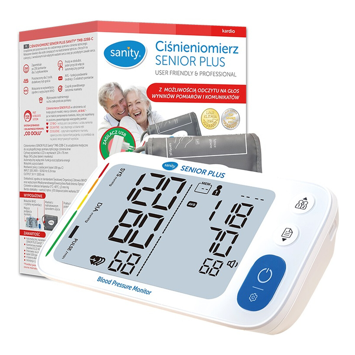 Sanity Senior plus ciśnieniomierz z zasilaczem tmb-2288-c