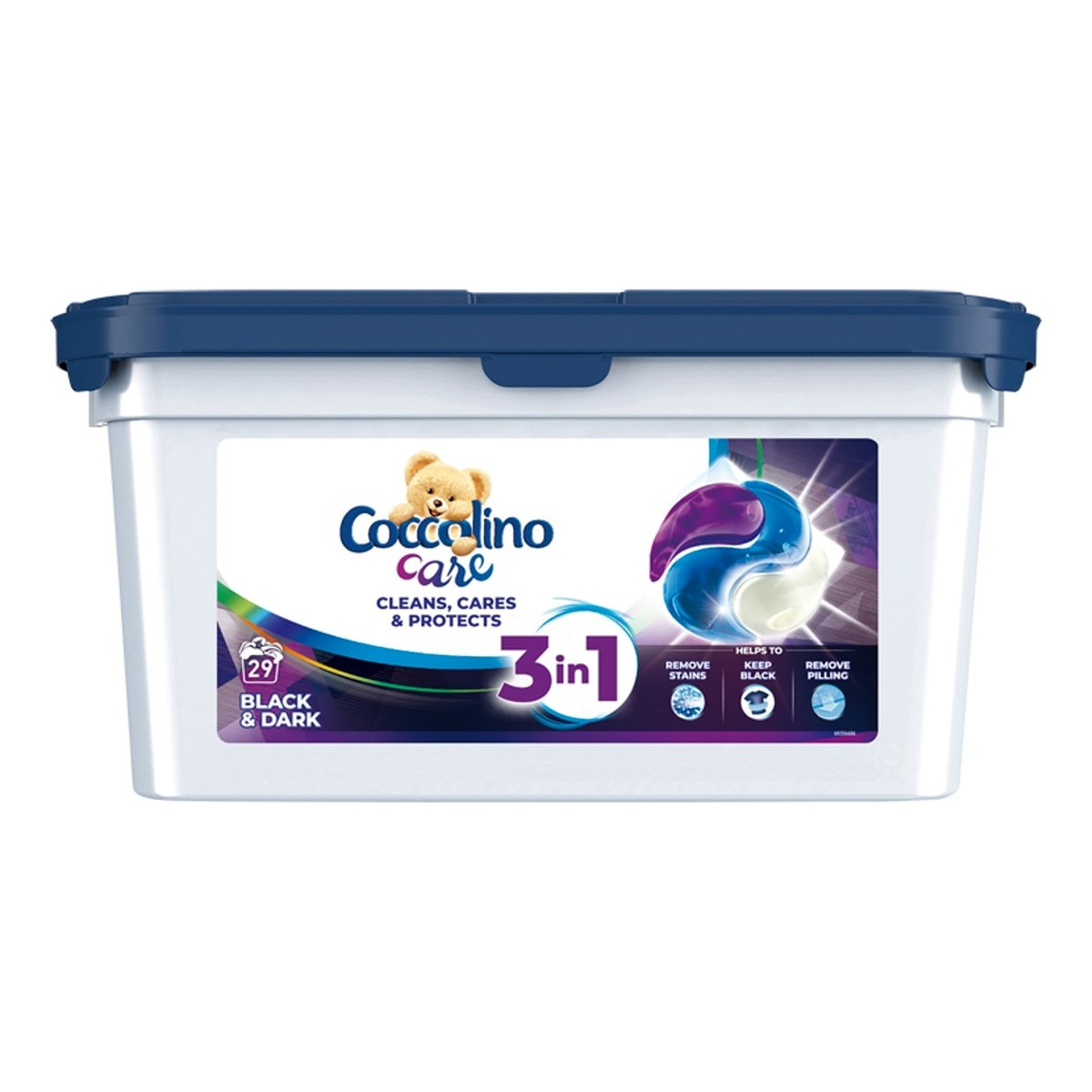 Coccolino Care Caps Kapsułki do prania 3in1 Black&Dark (29 prań) 783g