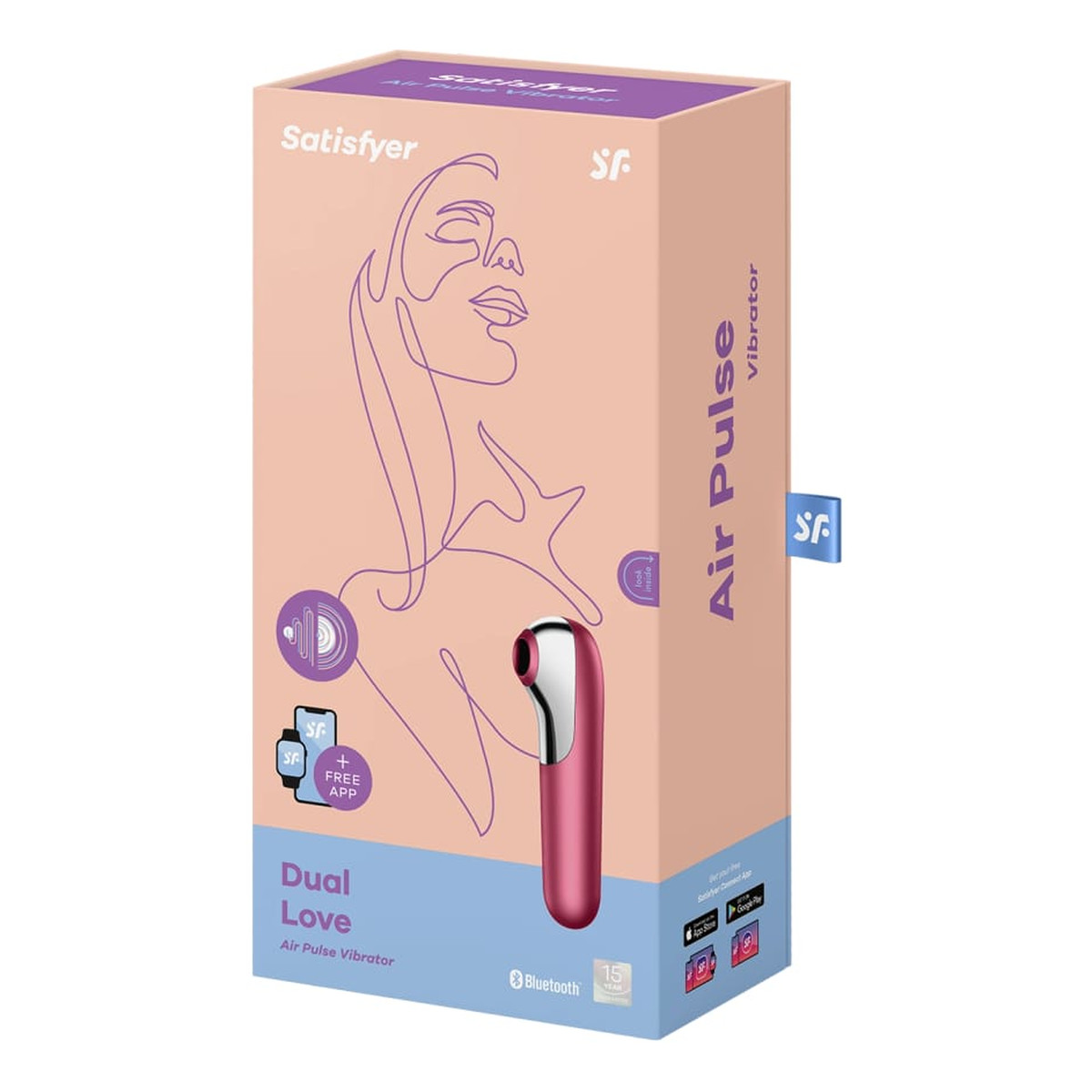 Satisfyer Dual Love wibrator ssący Czerwony