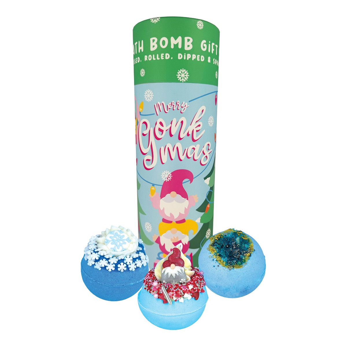 Bomb Cosmetics Merry gonkmas tuba upominkowa z kulami do kąpieli 3szt