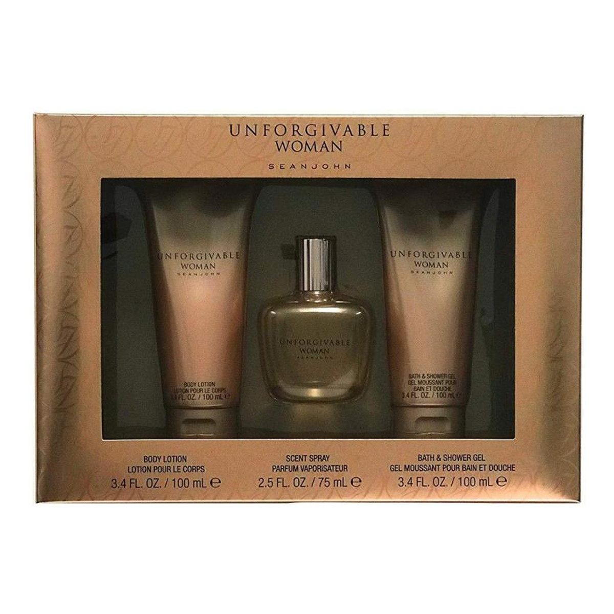 Sean John Unforgivable Woman zestaw (woda perfumowana 75ml + żel pod prysznic 100ml + balsam do ciała 100ml)