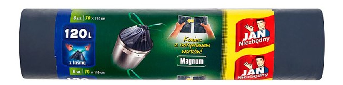 WORKI NA ŚMIECI MAGNUM 120l -8szt