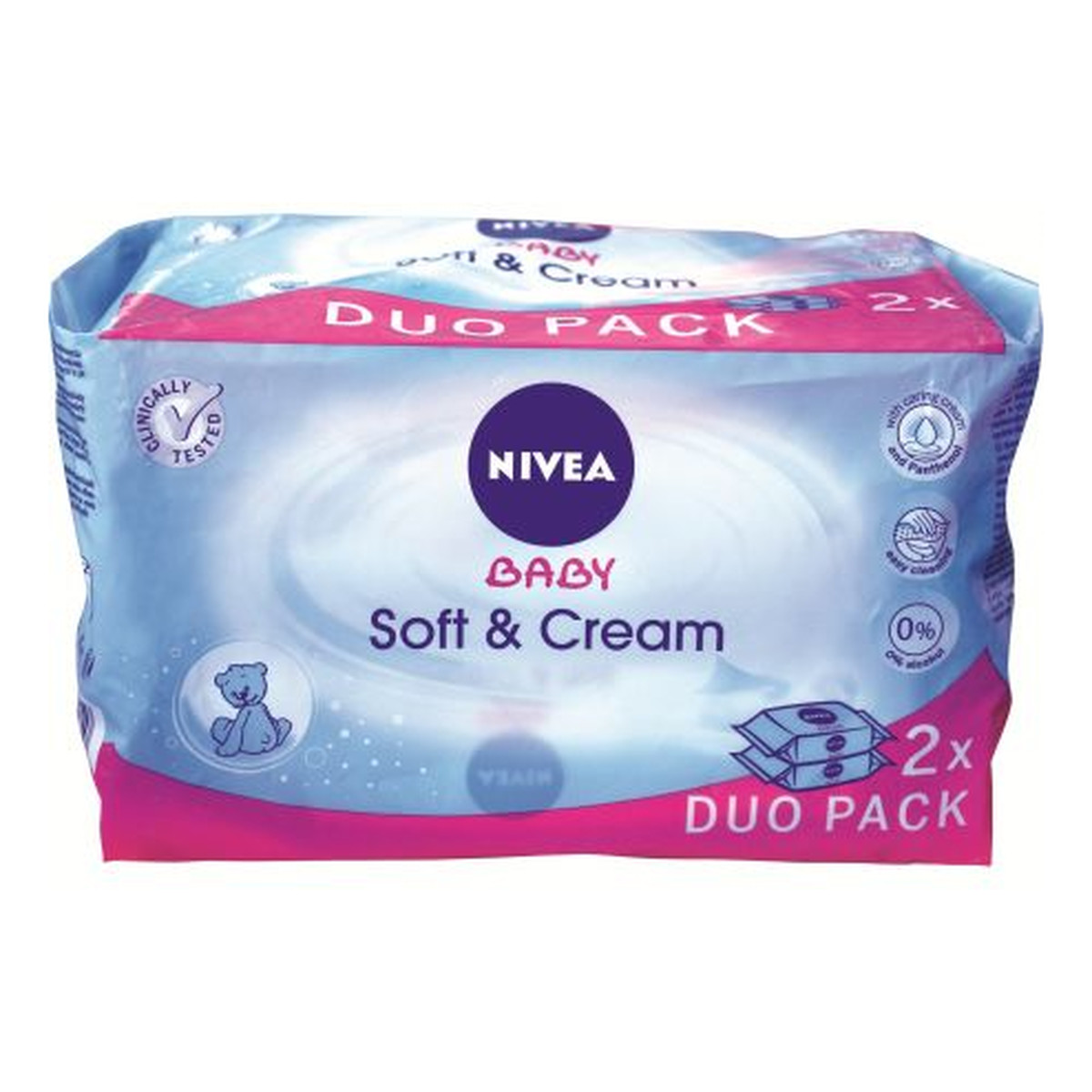 Nivea Baby Soft and Cream Chusteczki 2 x 63 sztuki 628g