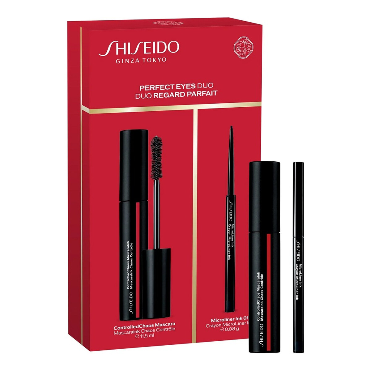 Shiseido Perfect Eyes Duo Zestaw tusz do rzęs 11.5ml + kremowy eyeliner 0.08g