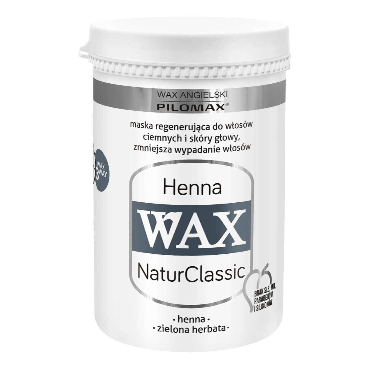 Pilomax Wax Henna Natur Classic Maska Regenerujaca Do Włosów Ciemnych 480ml