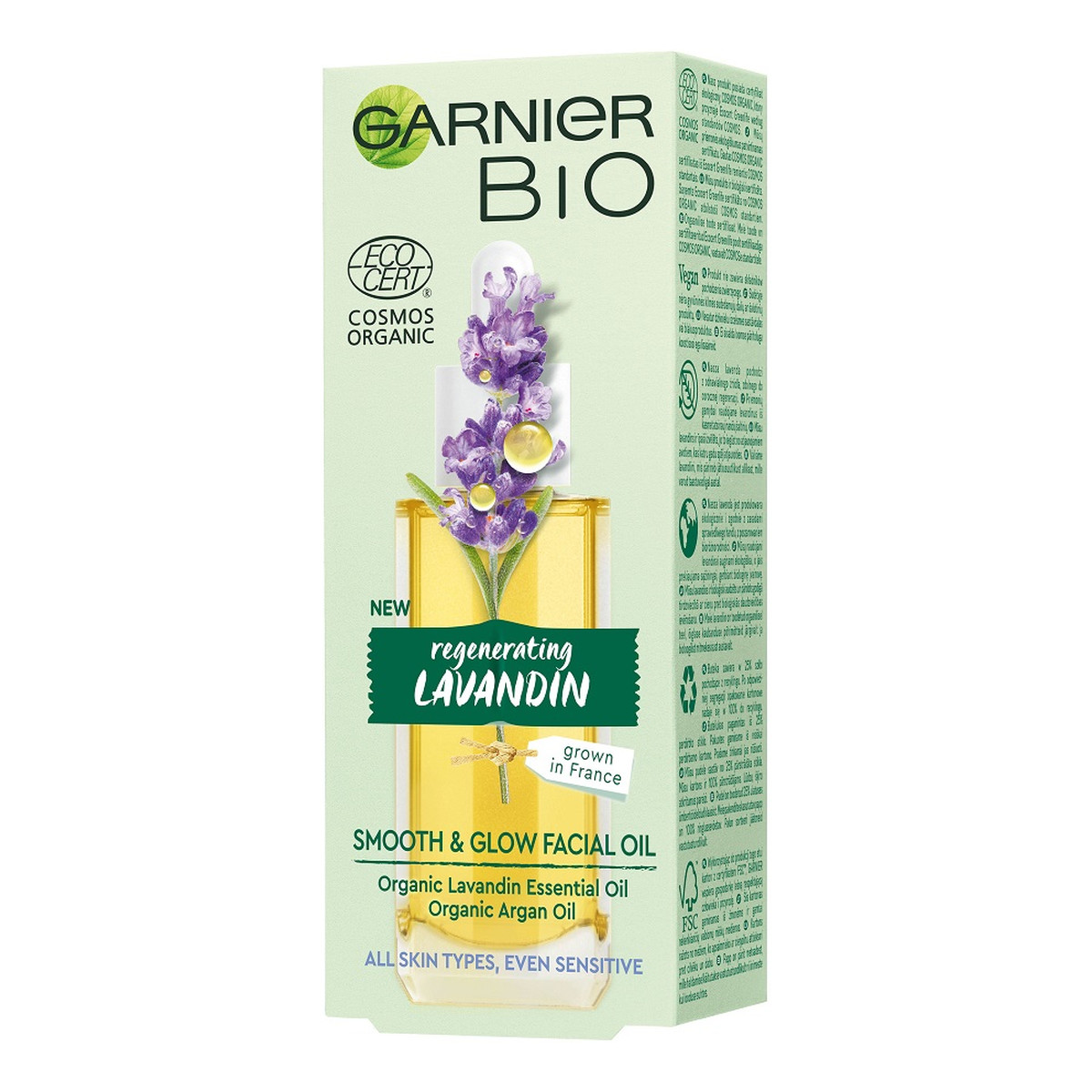 Garnier Bio Regenerating Lavandin Oil wygładzający Olejek do twarzy do każdego typu cery 30ml