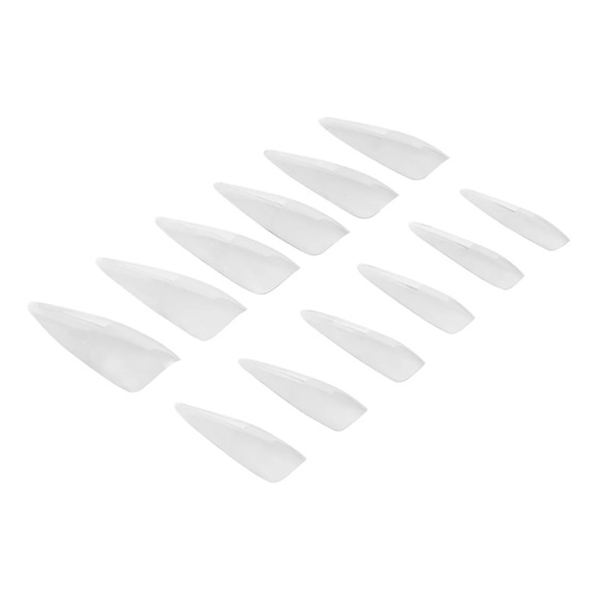 NeoNail Invisible Flexi Tips tipsy elastyczne do przedłużania paznokci 03 Clear Stiletto 300szt