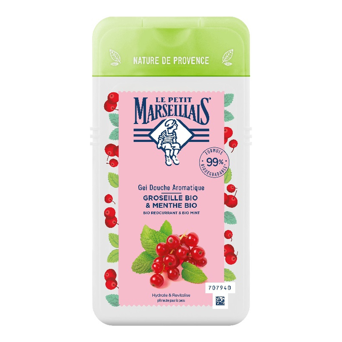 Le Petit Marseillais Aromatyczny Żel pod prysznic z bio czerwonej porzeczki i bio mięty 250ml