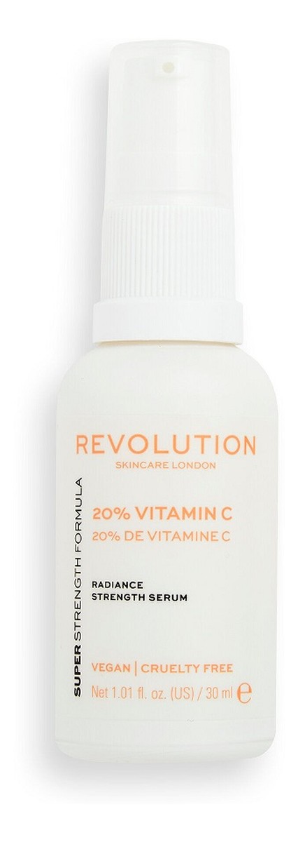 Skincare 20% vitamin c radiance strength serum rozświetlające serum do twarzy z witaminą c