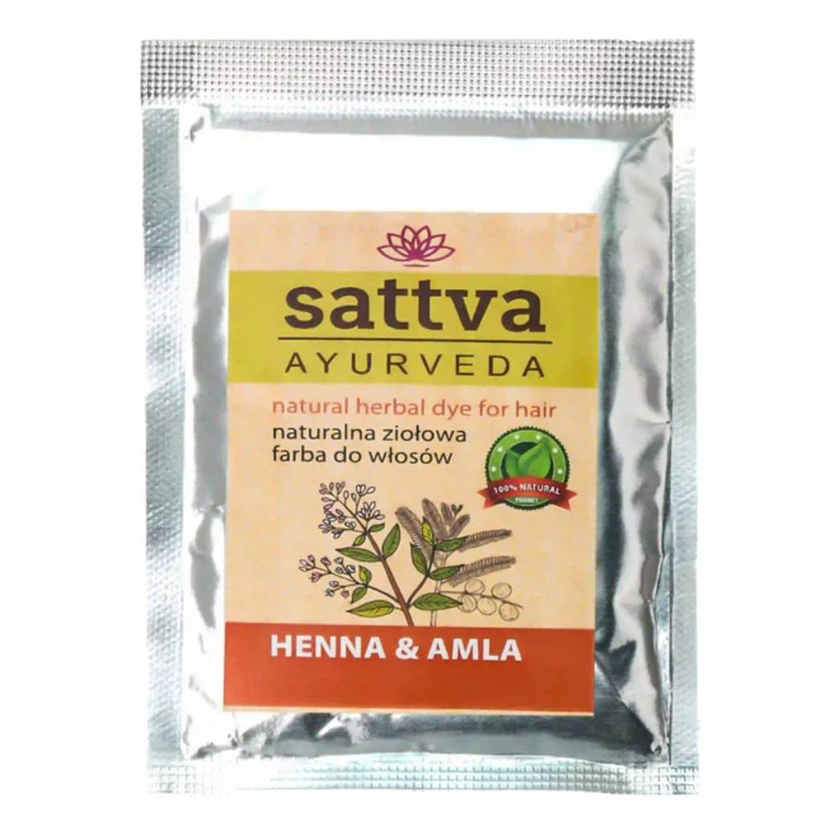 Sattva Natural Herbal Dye for Hair naturalna ziołowa farba do włosów 10g