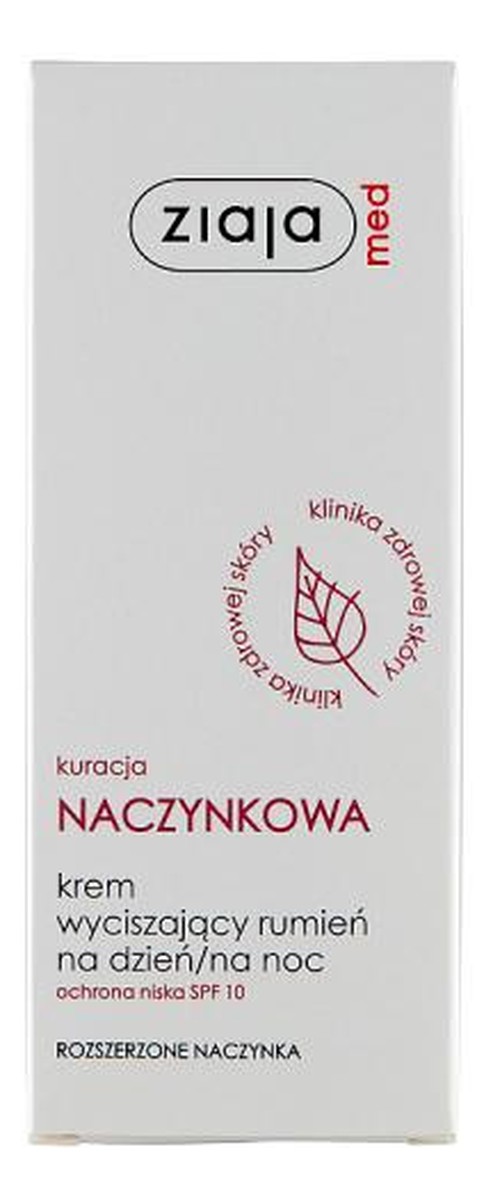 KURACJA NACZYNKOWA, KREM WYCISZAJĄCY RUMIEŃ NA DZIEŃ I NA NOC